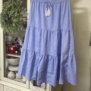 NEW!!!! Blue & White Striped Maxi Skirt